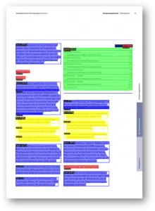 Segmentierung einer Seite eines Dokuments