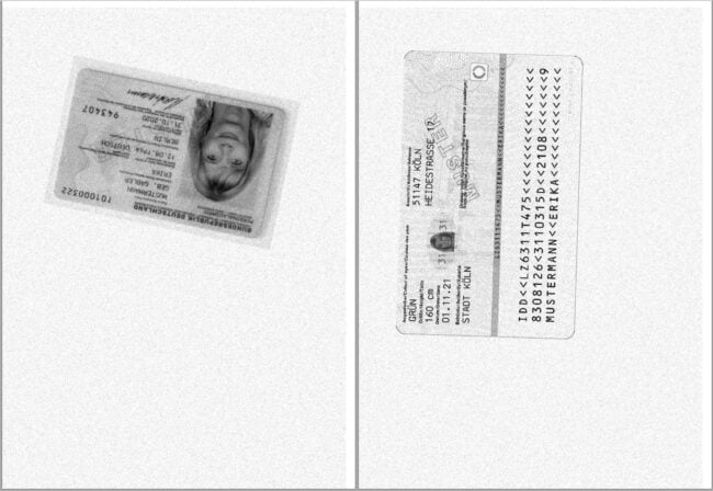 Scan of a driver's license