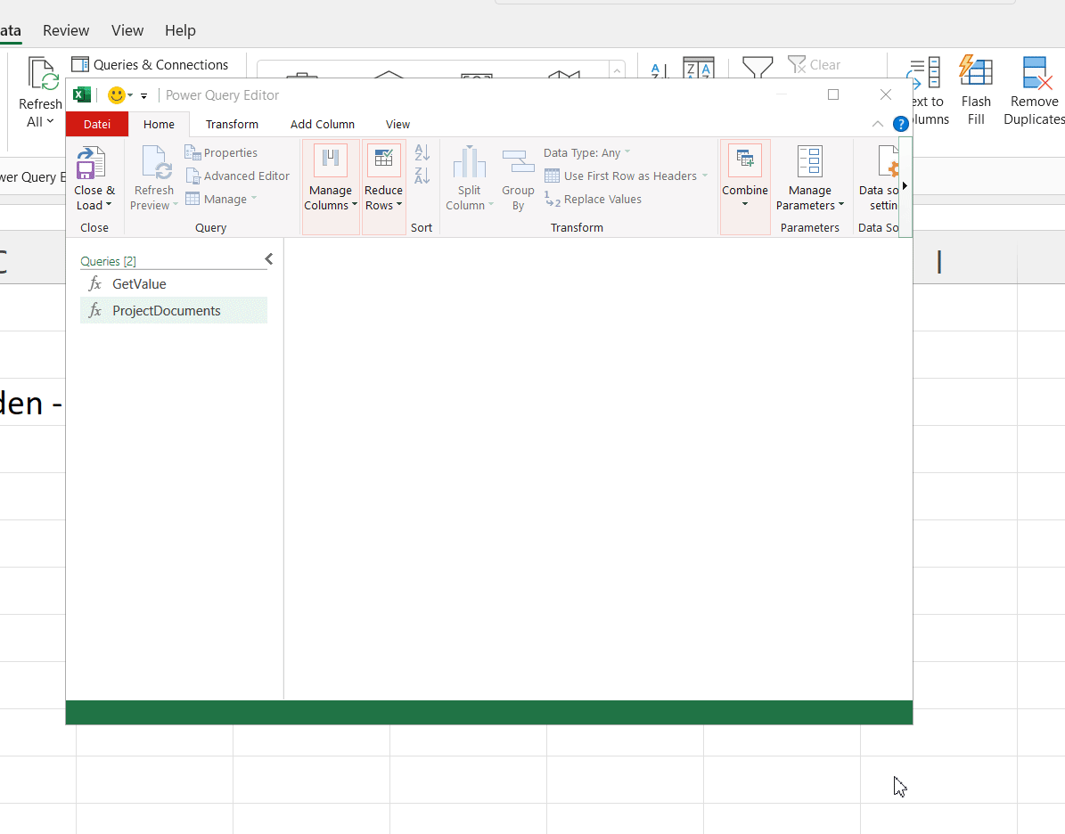 Funktionen in Power Query, um E-Mails nach Excel zu senden