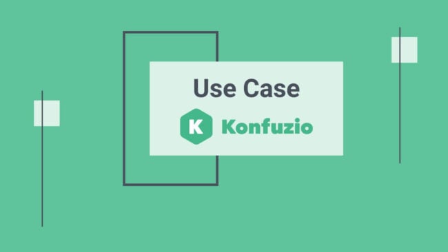 green background with konfuzio logo