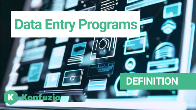 data entry programs definition