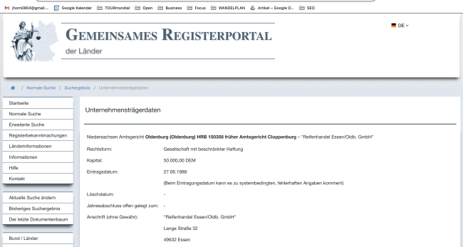 commercial register company data 